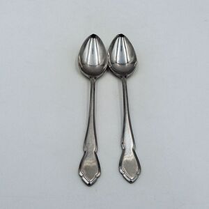 Oxford Hall SHOREHAM Teaspoon 6-1/2 Inch Burnished Stainless Flatware Japan S/2